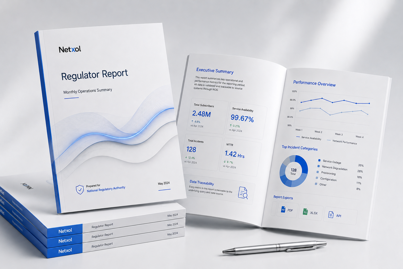 "Give me the regulator report" — and it exists.